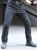 Pantalons pour hommes Pantalon cargo décontracté à taille naturelle irrégulière Noir Pantalons pour hommes
