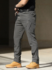 Pantalons pour hommes Pantalon cargo droit à taille naturelle décontractée Gris Pantalons pour hommes