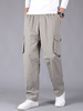 Pantalons pour hommes Pantalon cargo droit à taille naturelle décontractée Pantalon kaki