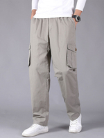 Pantalons pour hommes Pantalon cargo droit à taille naturelle décontractée Pantalon kaki
