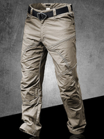 Pantalons pour hommes Pantalon cargo droit à taille naturelle décontractée Pantalon kaki