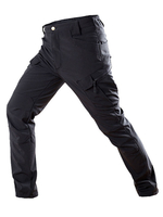 Pantalons pour hommes Pantalon cargo droit à taille naturelle décontractée Pantalon noir