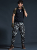 Pantalons pour hommes Pantalon cargo droit à taille naturelle et décontracté Vert Pantalons pour hommes