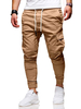 Pantalons pour hommes Pantalons de survêtement décontractés à coupe fuselée Pantalons longs kaki