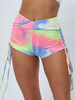 Pantalons Shorts Imprimés Femmes Elastique Moulants à Lacets Multicolores Pantalons Shorts Imprimés Femmes Sexy