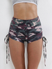 Pantalons Shorts Imprimés Femmes Elastique Moulants à Lacets Multicolores Pantalons Shorts Imprimés Femmes Sexy