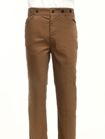 Pantalons steampunk rétro en polyester marron fondé Déguisements Halloween
