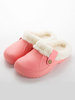 Pantoufle Femme Rose Polyester Slide Talon Plat Slip On Pantoufle