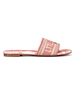 Pantoufle rose talon plat bout rond sans lacet motif dœuvres dart en toile pantoufles décontractées