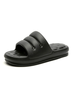 Pantoufles de sandale dété Slip-On à bout ouvert en cuir PU
