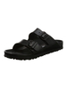 Pantoufles noires Talon plat Slip-On avec boucle en cuir PU Pantoufles plates décontractées