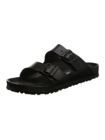 Pantoufles noires Talon plat Slip-On avec boucle en cuir PU Pantoufles plates décontractées