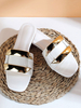 Pantoufles pour femmes en cuir PU