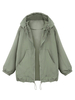 Pardessus grande taille pour femmes Hunter vert à capuche long T-Shirt manches manteau coupe-vent surdimensionné décontracté