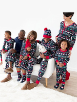Parent de Noël － ensemble de costumes pour enfants en mélange de coton noir