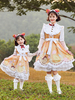 Parent-enfant orange lolita op robe volants lolita une pièce robes