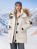 Parka à capuche avec col en fausse fourrure et rembourrage en coton avec fermeture éclair pour lhiver et les vêtements dextérieur chauds pour femmes 2025