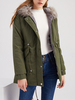 Parka à capuche Manteaux Hunter vert à manches longues Casual manteau d\