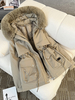 Parka à col haut avec fermeture éclair et poches chics pour femme