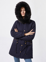 Parka à col haut pour femme avec poches veste dhiver vêtements dextérieur