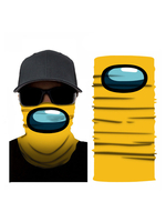 Parmi nous accessoires de jeu de couverture de visage en coton jaune