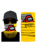 Parmi nous accessoires de jeu de couverture de visage en coton jaune