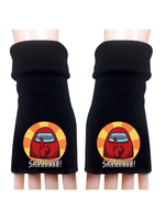 Parmi nous Gants noirs Gants coupés en coton Accessoires de jeu