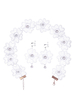 Parure de bijoux de mariage Perles blanches Forme de fleurs Accessoires de mariée