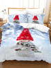 Parure de lit de qualité 3 pièces en fibre de polyester Noël