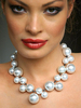 Parures de bijoux ABS blanc écru imitation perle Ensemble de bijoux 2 pièces à pois
