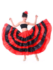 Paso Doble Costume De Danse Pour Enfants Jupe De Flamenco Filles Rouge Deux Tons Espagnole Fond De Tauromachie Déguisements Halloween