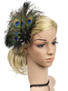 Peacock Plumes Headpieces Accessoires pour cheveux rétro femmes Déguisements Halloween