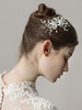 Peigne Coiffure De Mariée Argent Strass Perles Accessoires De Cheveux De Mariée