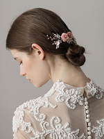 Peigne coiffures de mariage perles de fleurs perlée accessoires de cheveux de mariée
