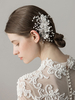 Peigne de mariage coiffes argent strass perles accessoires de cheveux de mariée