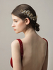 Peigne de mariage coiffes strass or fleur accessoires de cheveux de mariée