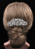 Peigne en alliage d’argent strass accessoires pour cheveux de mariage