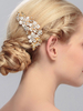 Peigne mariage coiffes or strass perles allié accessoires de cheveux de mariée