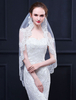 Peigne voile de mariage ovale écru tulle blanc dentelle appliques un niveau accessoires de mariée