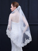 Peigne voile de mariée ovale écru tulle blanc dentelle appliques accessoires de mariée