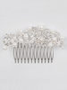 Peignoirs de mariage Cheveux de perles Accessoires de cheveux nuptiaux en argent