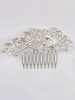 Peignoirs de mariage Cheveux en argent Pierres de Strass Accessoires en perles de cheveux en perles