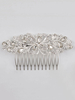 Peignoirs de mariage Cheveux en argent Pierres de Strass Accessoires en perles de cheveux en perles