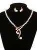 Perle Ensemble De Bijoux De Mariage Y Collier Avec Dormeuses