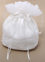 Perles sac à main de mariage blanc écru pour les mariées