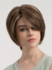 Perruque 10 inches brun foncée dégradé en fibre résistante à la chaleur coupe boyish