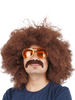 Perruque afro-américaine Wild Curl Up Costume de carnaval brun Déguisements Halloween