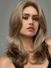 Perruque chic 22 inches brun foncée ébouriffée en fibre synthétique frisée
