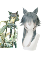 Perruque Cosplay Beastars Legoshi Gris