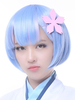Perruque de Cosplay denfance de Re Zero commençant la vie dans un autre monde